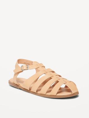 Faux-Leather Fisherman Sandals for Girls