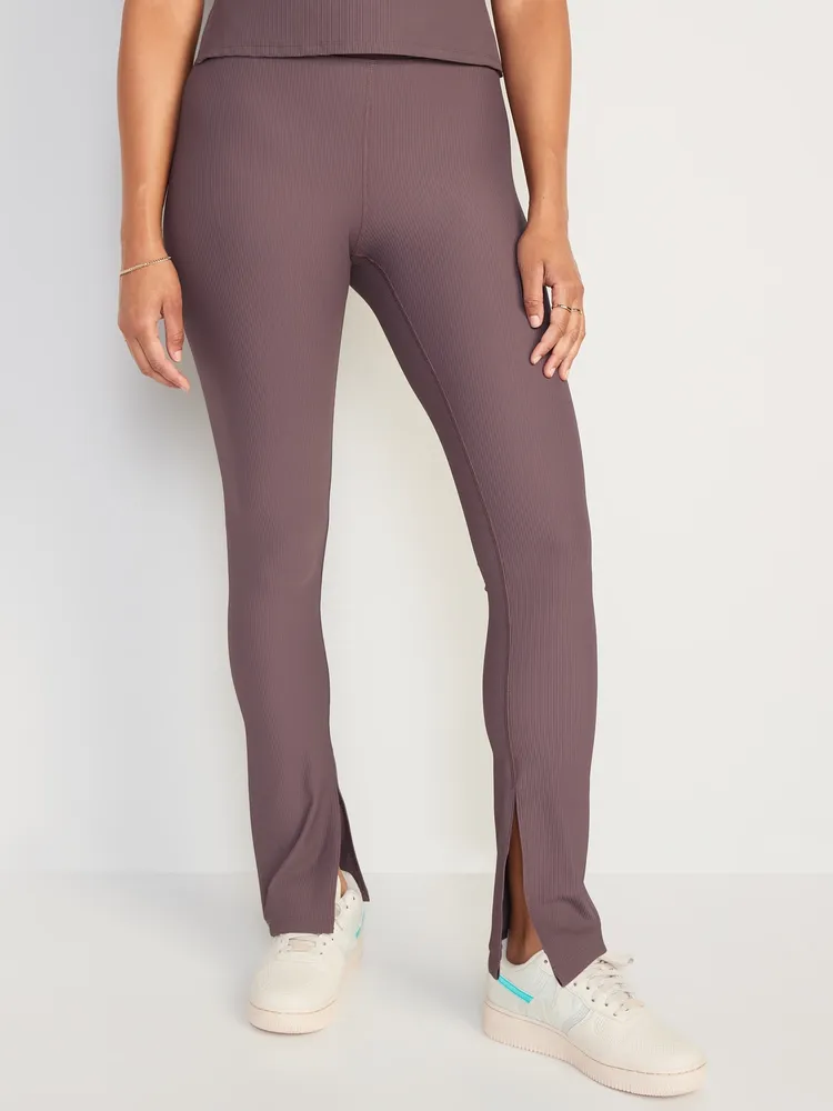 Old Navy Extra High-Waisted PowerSoft Ribbed Flare Leggings