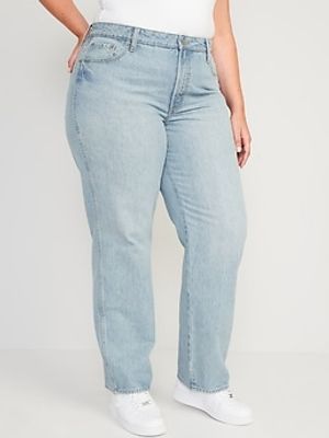 High-Waisted OG Loose Cotton-Hemp Blend Non-Stretch Jeans for Women
