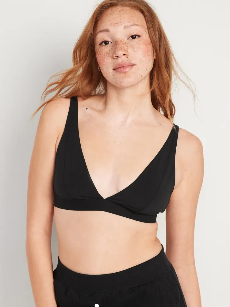 Out From Under Ribbed Cotton Plunge Bralette