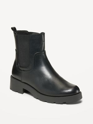Faux-Leather Chelsea Boots for Women