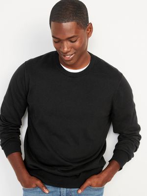 Crew-Neck Cotton Sweater for Men