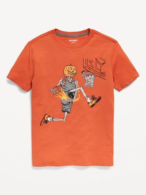Short-Sleeve Halloween-Theme Graphic T-Shirt for Boys