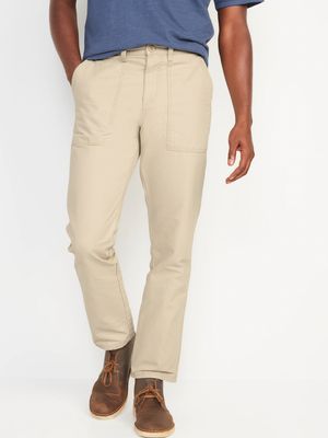 Straight Non-Stretch Canvas Workwear Pants for Men