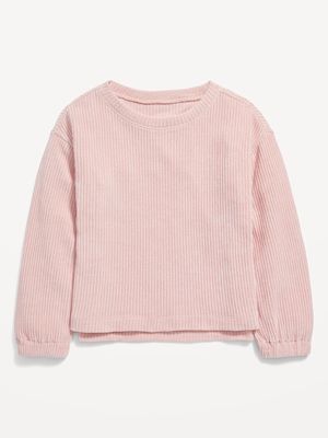 Cozy Rib-Knit Chenille Sweater for Girls