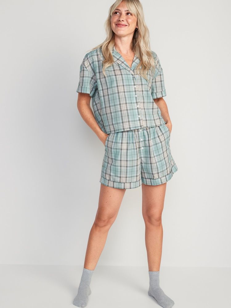 Printed Pajama Shorts Set for Women