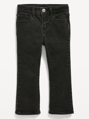 Black-Wash Flare Jeans for Toddler Girls