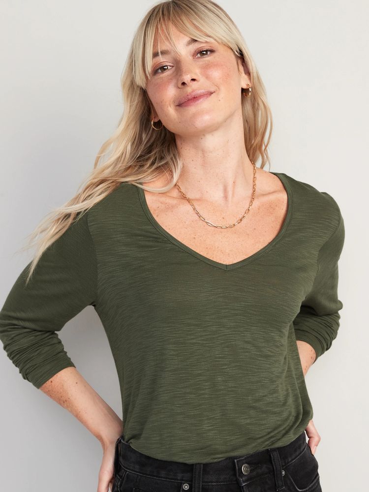 Long-Sleeve Luxe Tunic T-Shirt for Women