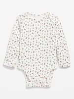Long-Sleeve Floral-Print Bodysuit for Baby
