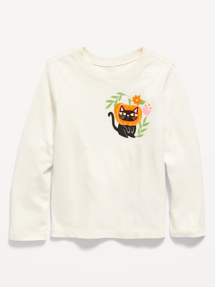 Unisex Long-Sleeve Halloween-Graphic T-Shirt for Toddler
