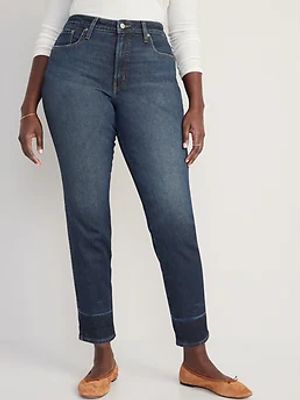 High-Waisted OG Straight Cotton-Hemp Blend Jeans for Women