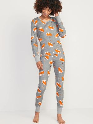 Matching Graphic Pajama Set for Women