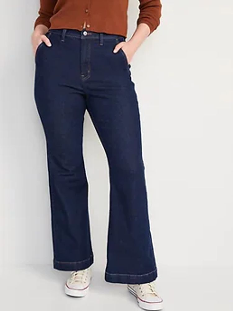 Extra High-Waisted 360 Stretch Trouser Flare Jeans for Women