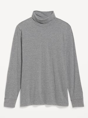 Turtleneck Jersey-Knit Long-Sleeve T-Shirt for Men
