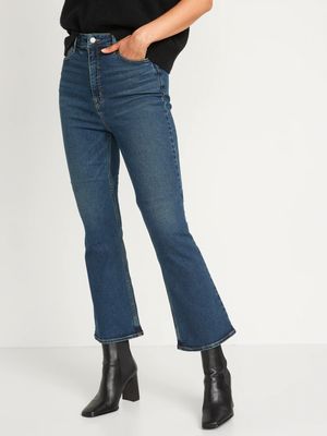 Higher High-Waisted Flare Crop Jeans for Women