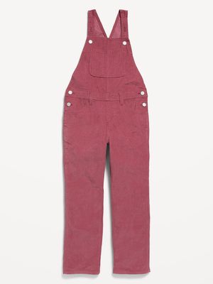 Slouchy Straight Corduroy Overalls for Girls