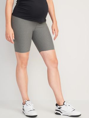 Maternity Full Panel PowerSoft Biker Shorts - 8-inch inseam