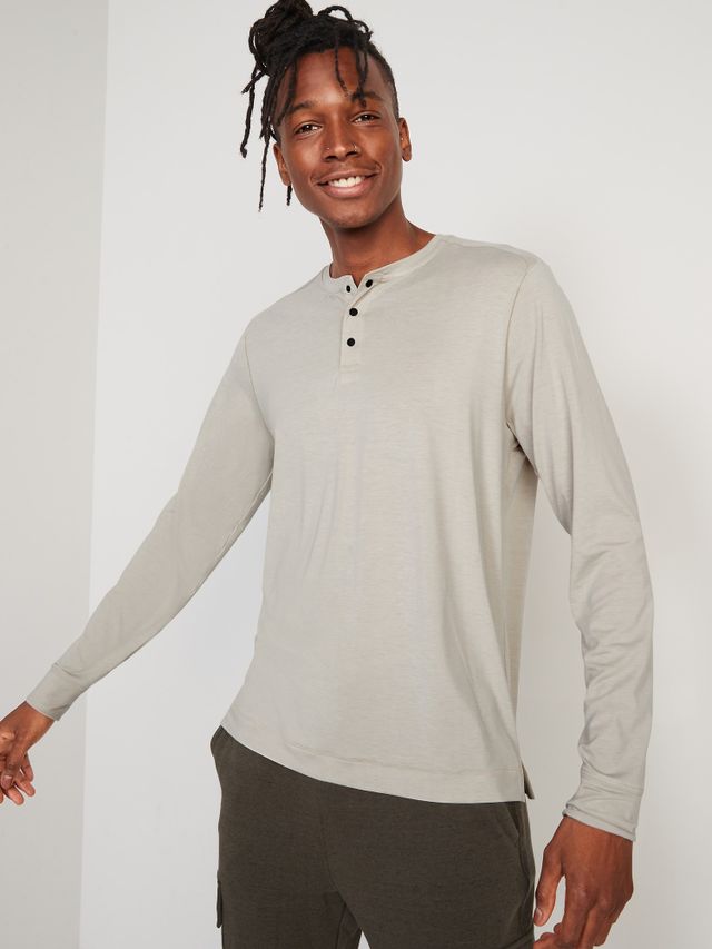 Beyond 4-Way Stretch Henley T-Shirt for Men