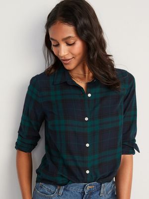 Plaid Flannel Classic Shirt for Women