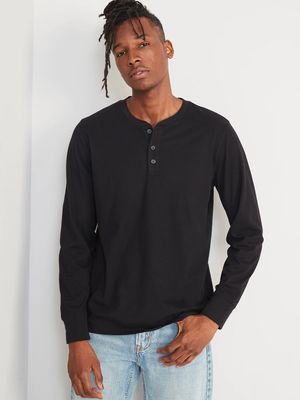 Rotation Long-Sleeve Henley T-Shirt for Men