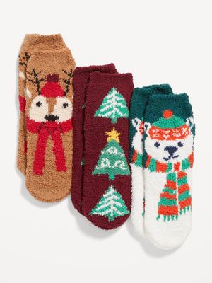 Gender-Neutral Cozy Crew Socks 3-Pack for Kids
