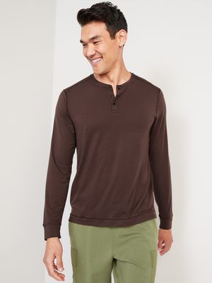 Beyond 4-Way Stretch Long-Sleeve Henley T-Shirt for Men
