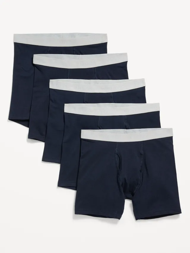 Soft-Washed Built-In Flex Boxer Briefs Underwear 3-Pack for Men --  6.25-inch inseam