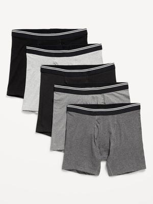 Soft-Washed Built-In Flex Boxer-Brief Underwear 5-Pack -- 6.25-inch inseam