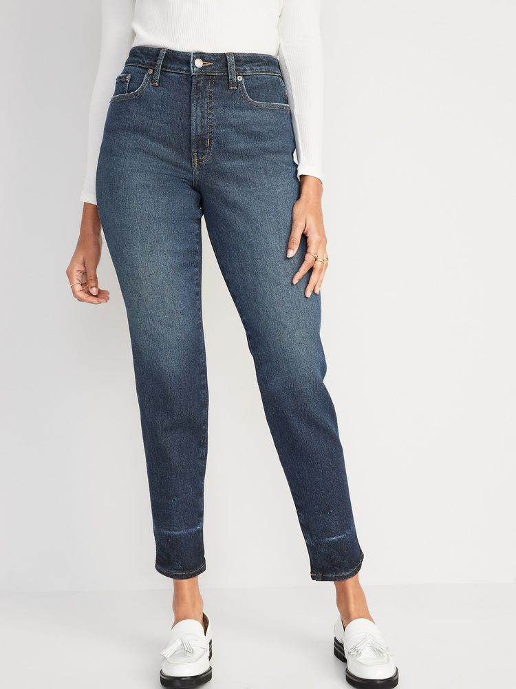 High-Waisted OG Straight Cotton-Hemp Blend Jeans for Women