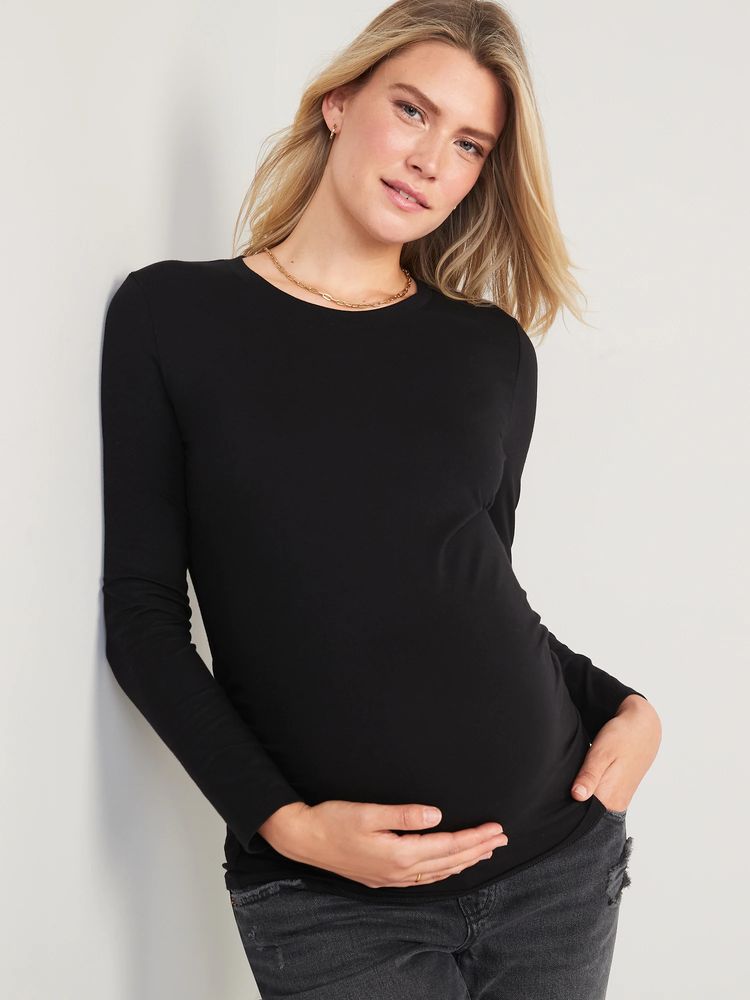 Old Navy Maternity EveryWear Long-Sleeve Crew-Neck T-Shirt