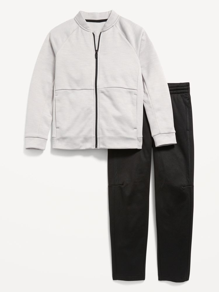 Techie Fleece Full-Zip Bomber Jacket & Tapered Sweatpants Set for Boys