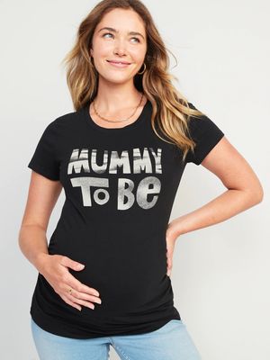 Maternity Halloween Graphic Side-Shirred T-Shirt