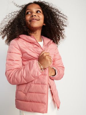 Water-Resistant Narrow-Channel Puffer Jacket for Girls