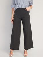 High-Waisted Pull-On Pixie Wide-Leg Pants