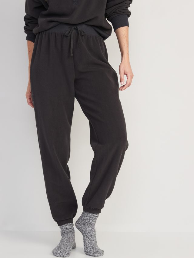 High-Waisted Microfleece Lounge Jogger Sweatpants for Women