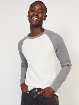 Thermal-Knit Color-Blocked Raglan-Sleeve T-Shirt for Men