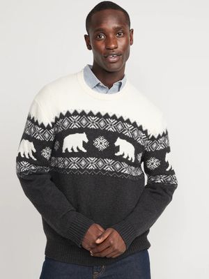Cozy Matching Fair Isle Sweater for Men