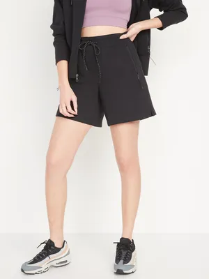 High-Waisted Dynamic Fleece Shorts for Women - 6-inch inseam