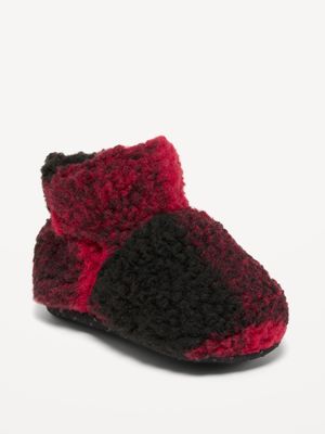 Unisex Cozy-Lined Sherpa Booties for Baby