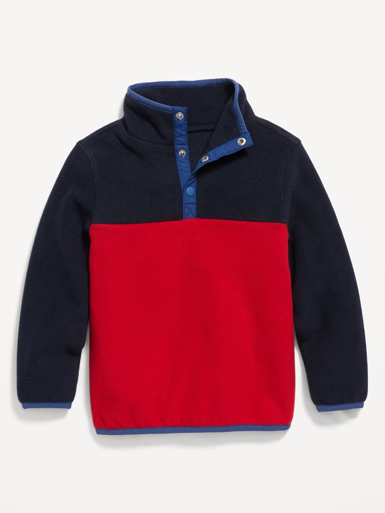 Unisex 1/4-Snap Color-Block Pullover for Toddler