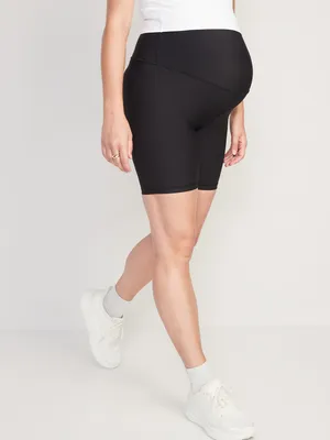 Maternity Full Panel PowerSoft Biker Shorts - 8-inch inseam