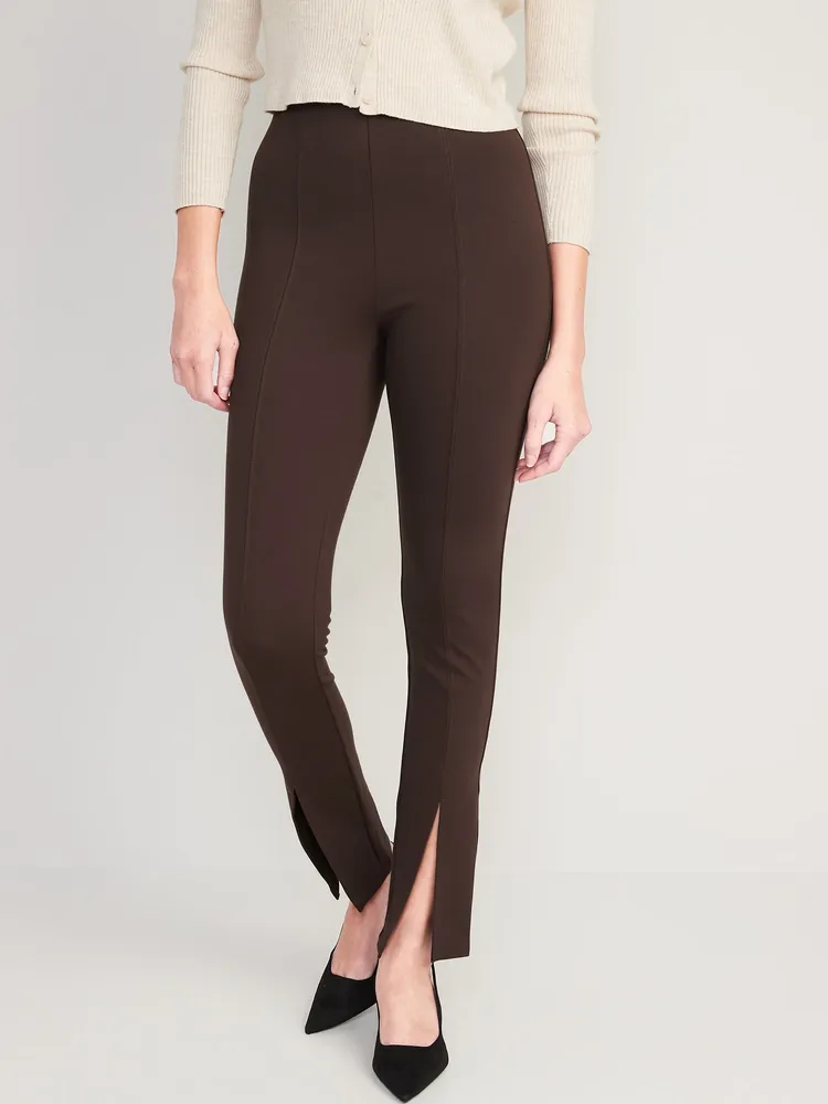 Extra High-Waisted Stevie Split-Front Skinny Pants for Women