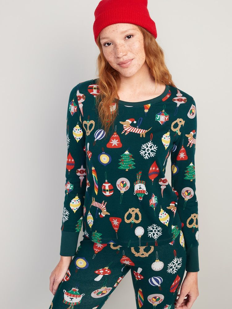 Printed Matching Pajama Top for Women