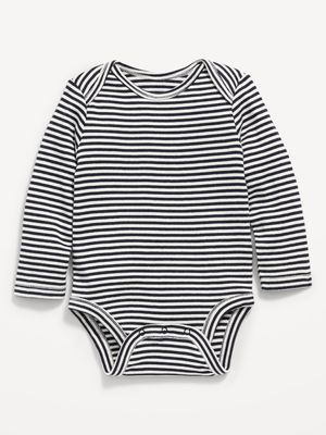 Unisex Long-Sleeve Striped Bodysuit for Baby