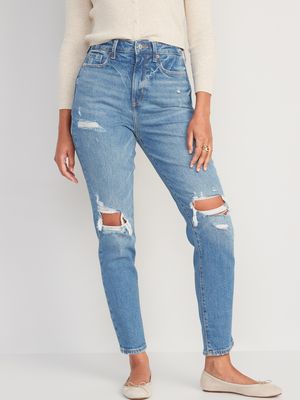 Higher High-Waisted O.G. Straight Ripped Jeans for Women