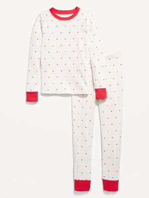 Matching Gender-Neutral Valentines Day Snug-Fit Pajamas for Kids