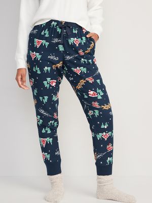 Printed Flannel Jogger Pajama Pants