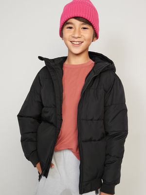 Frost-Free Water-Resistant Gender-Neutral Zip Puffer Jacket for Kids