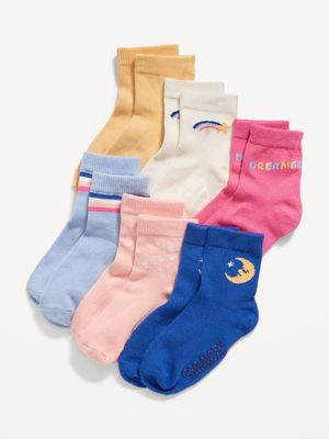 Unisex Crew Socks 6-Pack for Toddler & Baby
