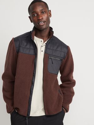 Cozy Sherpa Hybrid Zip Jacket for Men